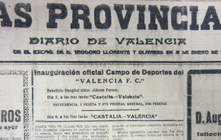 Anuncio de la inauguración del Camp de L'Algirós Inauguración del Camp de L'Algirós